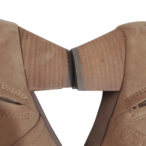 Carlos Santana | Harper Tan Camel Faux Suede Western Heeled Ankle Booties